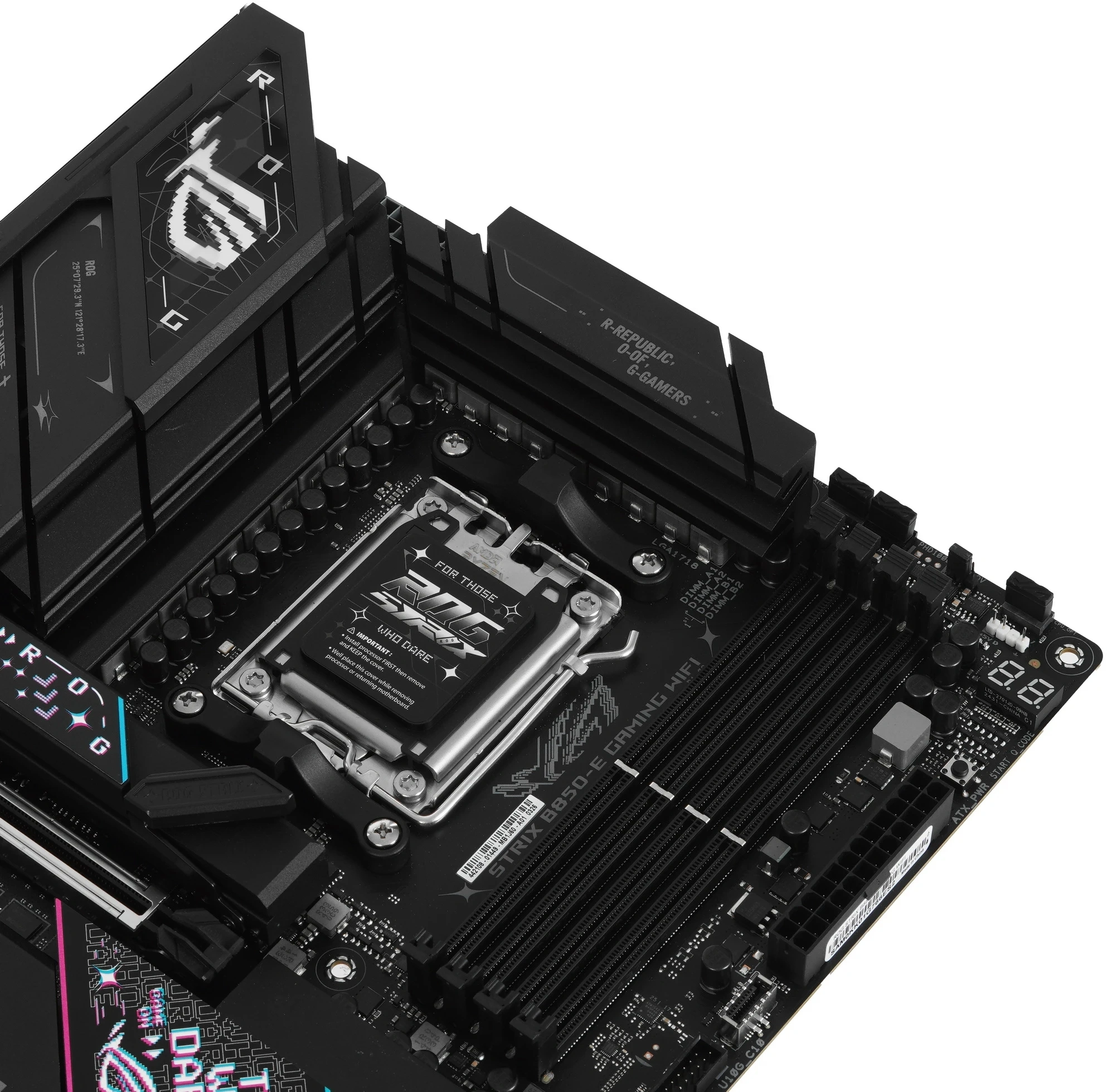Материнская плата Asus ROG STRIX B850-E GAMING WIFI Socket AM5 AMD B850 4xDDR5 ATX AC`97 8ch(7.1) 2.5Gg RAID+HDMI+DP — миниатюра 8