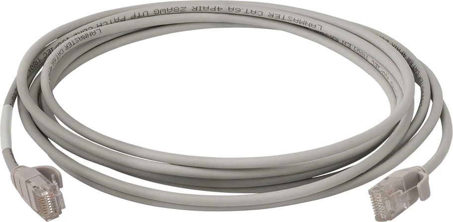 Патч-корд Lanmaster LAN-PC45/28-U6A-1.5-GY UTP RJ-45 вил.-вилка RJ-45 кат.6A 1.5м серый LSZH — миниатюра 2