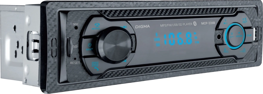Автомагнитола Digma MCP-226B 1DIN 4x45Вт 2 — миниатюра 3