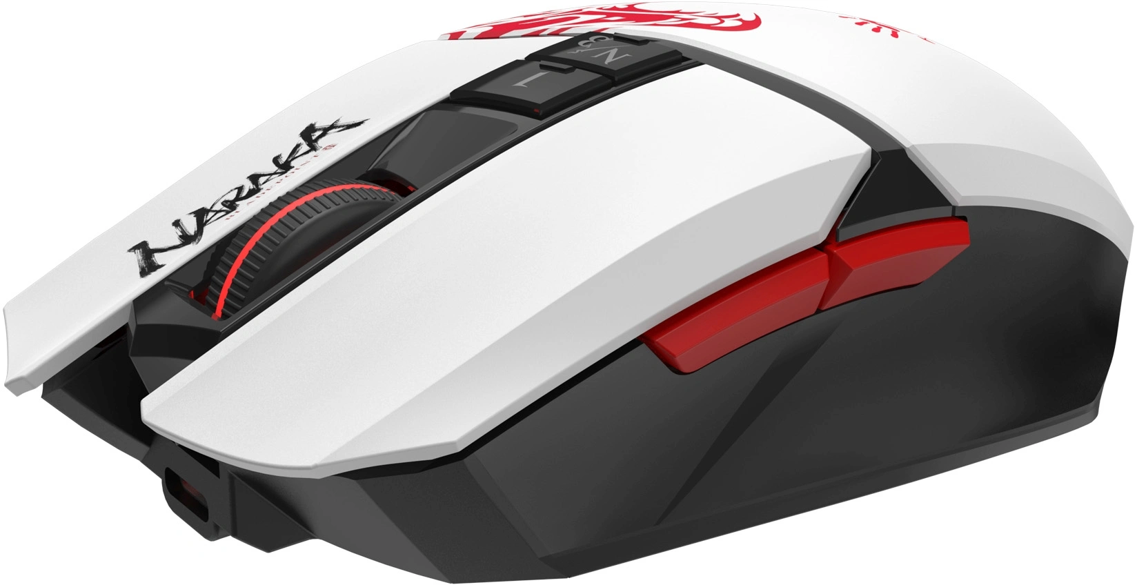 Мышь A4Tech Bloody R36 Ultra белый/черный/красный оптическая 12000dpi беспров. USB 7but (R36 ULTRA NARAKA USB) — миниатюра 3