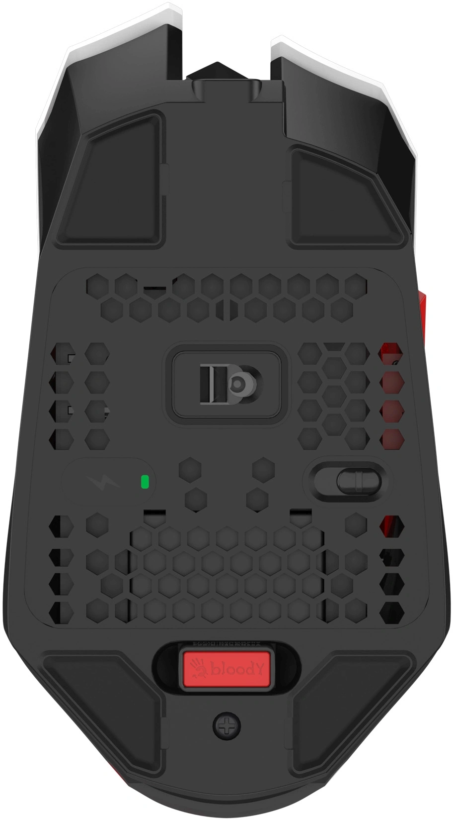 Мышь A4Tech Bloody R36 Ultra белый/черный/красный оптическая 12000dpi беспров. USB 7but (R36 ULTRA NARAKA USB) — миниатюра 12