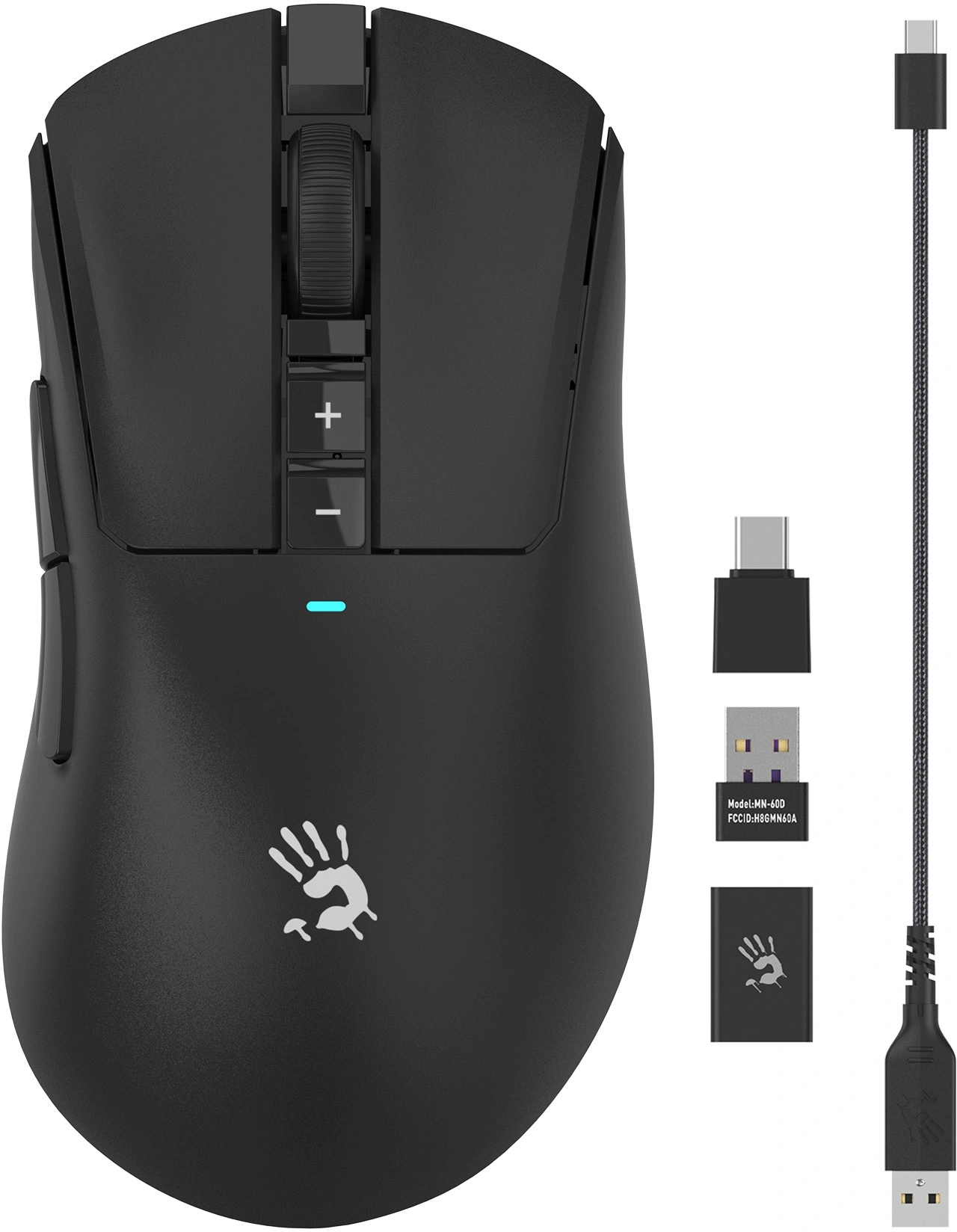 Мышь A4Tech Bloody R73 Pro черный оптическая 26000dpi беспров. USB/USB-C 7but (R73 PRO BLACK) — миниатюра 11