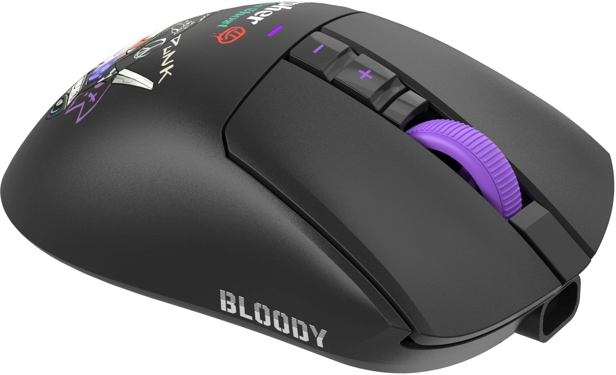 Мышь A4Tech Bloody R73 Pro черный/рисунок оптическая 26000dpi беспров. USB/USB-C 7but (R73 PRO CYPHER GHOST) — миниатюра 2