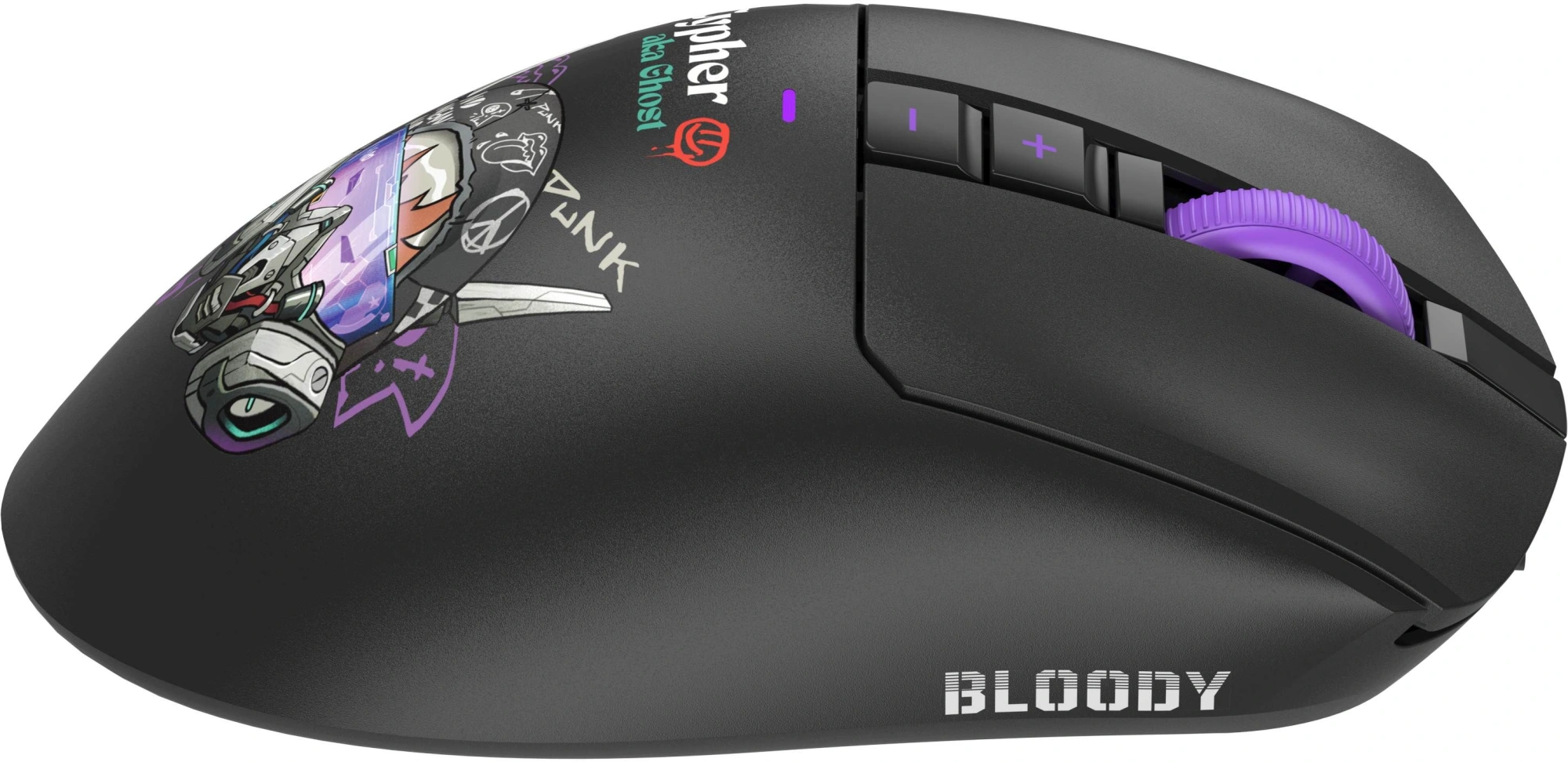 Мышь A4Tech Bloody R73 Pro черный/рисунок оптическая 26000dpi беспров. USB/USB-C 7but (R73 PRO CYPHER GHOST) — миниатюра 6
