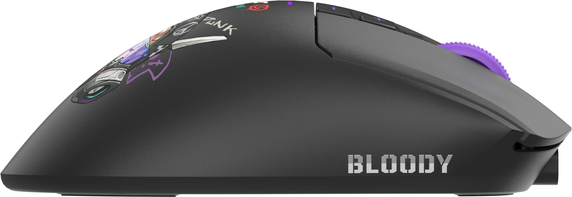 Мышь A4Tech Bloody R73 Pro черный/рисунок оптическая 26000dpi беспров. USB/USB-C 7but (R73 PRO CYPHER GHOST) — миниатюра 9