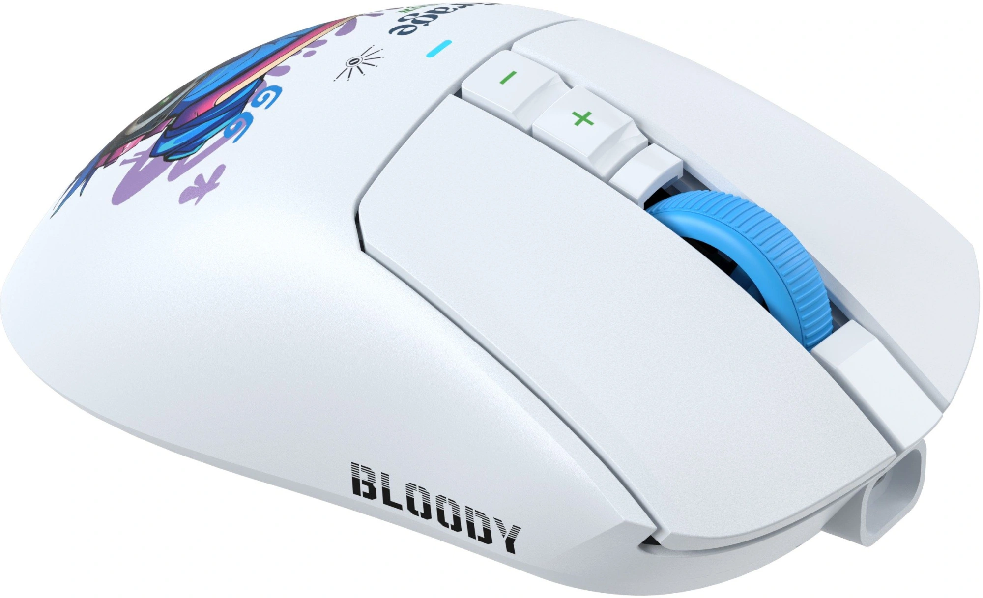 Мышь A4Tech Bloody R73 Pro белый/рисунок оптическая 26000dpi беспров. USB/USB-C 7but (R73 PRO NYX MIRAGE) — миниатюра 2