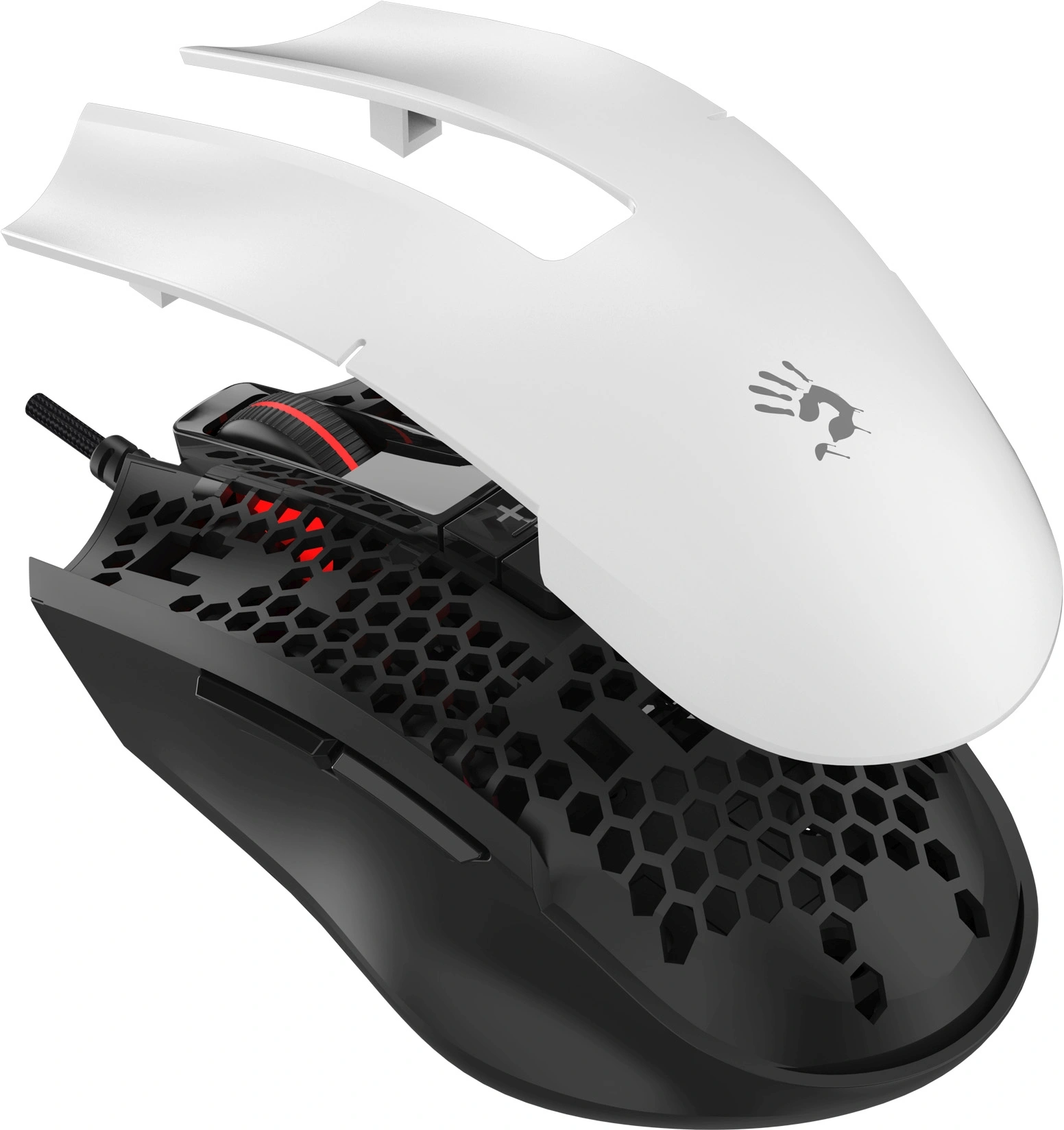 Мышь A4Tech Bloody ES8 белый оптическая 6000dpi USB 7but (ES8 PANDA WHITE) — миниатюра 9