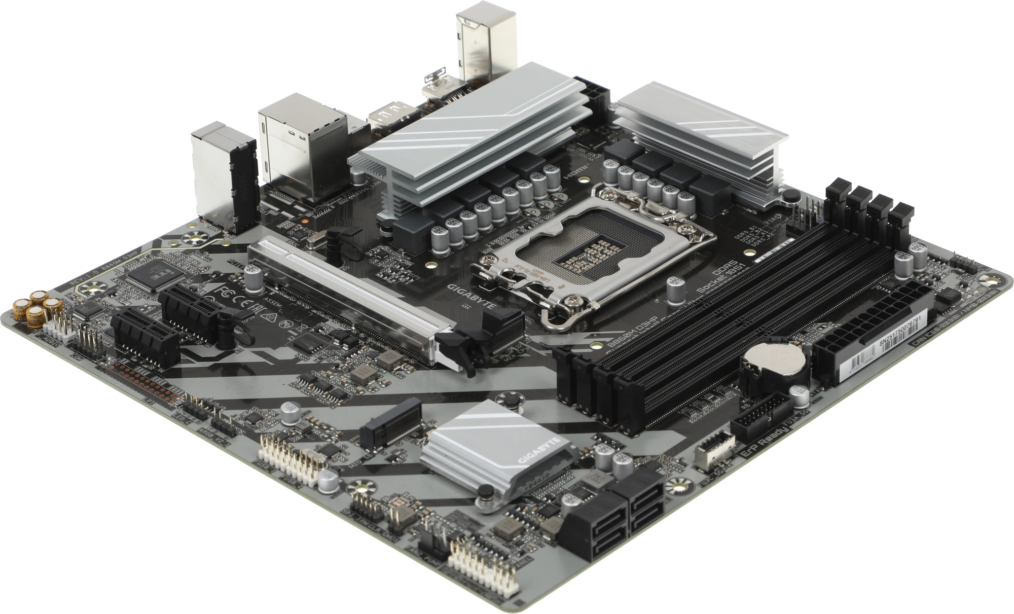 Материнская плата Gigabyte B860M D3HP Soc-1851 Intel B860 4xDDR5 mATX AC`97 8ch(7.1) GbLAN RAID+HDMI+DP — миниатюра 6