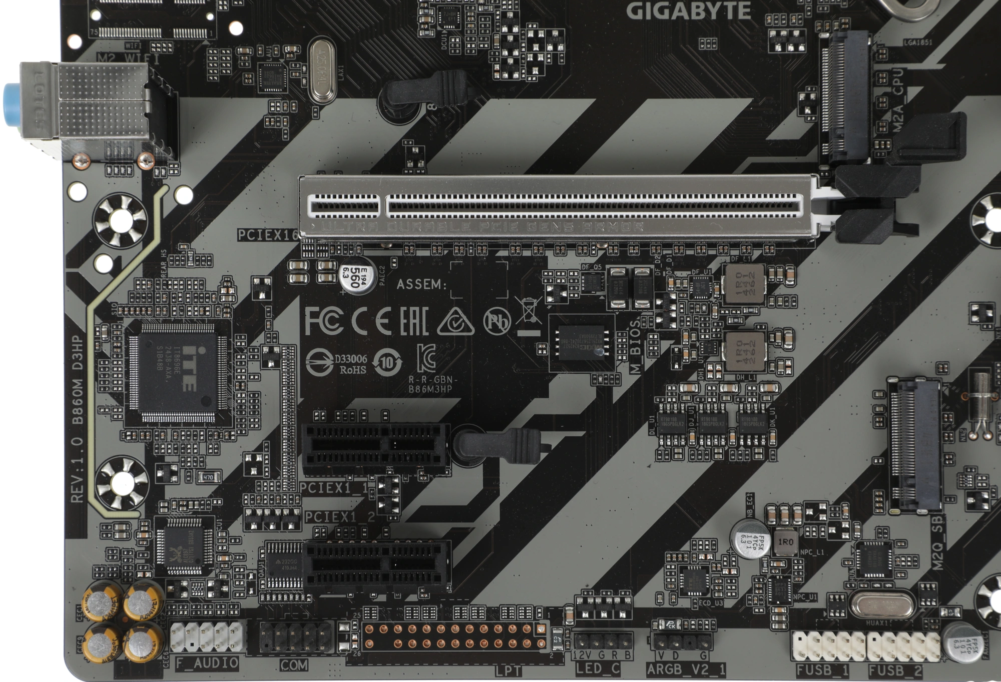 Материнская плата Gigabyte B860M D3HP Soc-1851 Intel B860 4xDDR5 mATX AC`97 8ch(7.1) GbLAN RAID+HDMI+DP — миниатюра 7