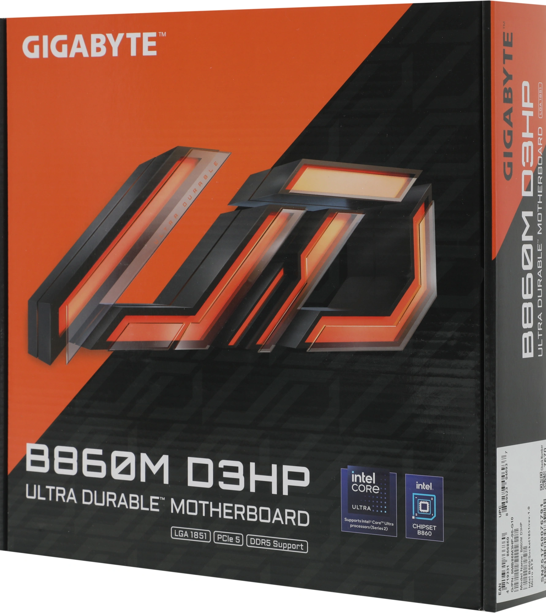 Материнская плата Gigabyte B860M D3HP Soc-1851 Intel B860 4xDDR5 mATX AC`97 8ch(7.1) GbLAN RAID+HDMI+DP — миниатюра 11