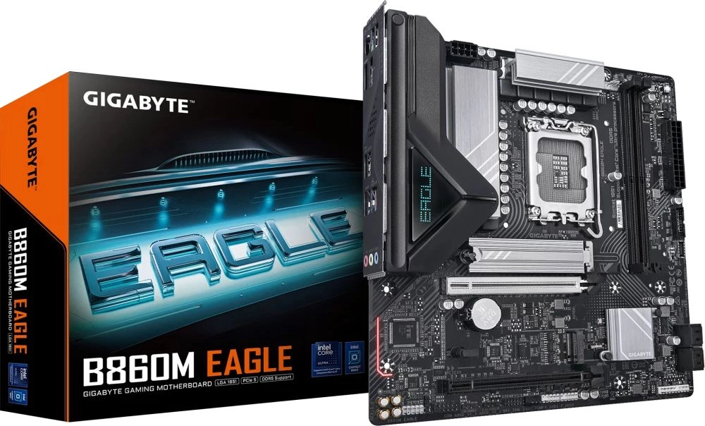Материнская плата Gigabyte B860M EAGLE Soc-1851 Intel B860 2xDDR5 mATX AC`97 8ch(7.1) 2.5Gg RAID+HDMI+DP — миниатюра 4