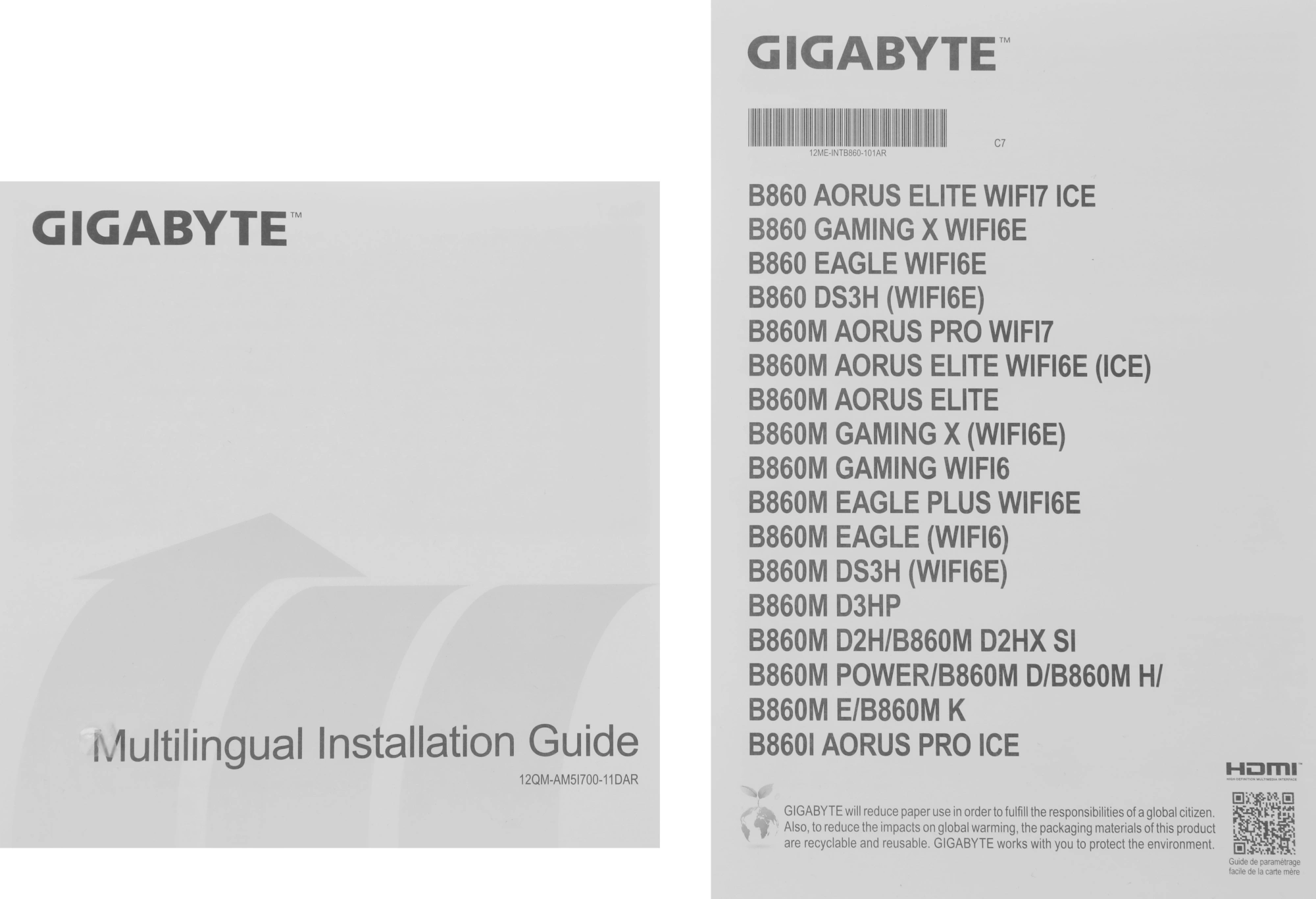 Материнская плата Gigabyte B860M GAMING X WIFI6E Soc-1851 Intel B860 4xDDR5 mATX AC`97 8ch(7.1) 2.5Gg RAID+HDMI+DP — миниатюра 9