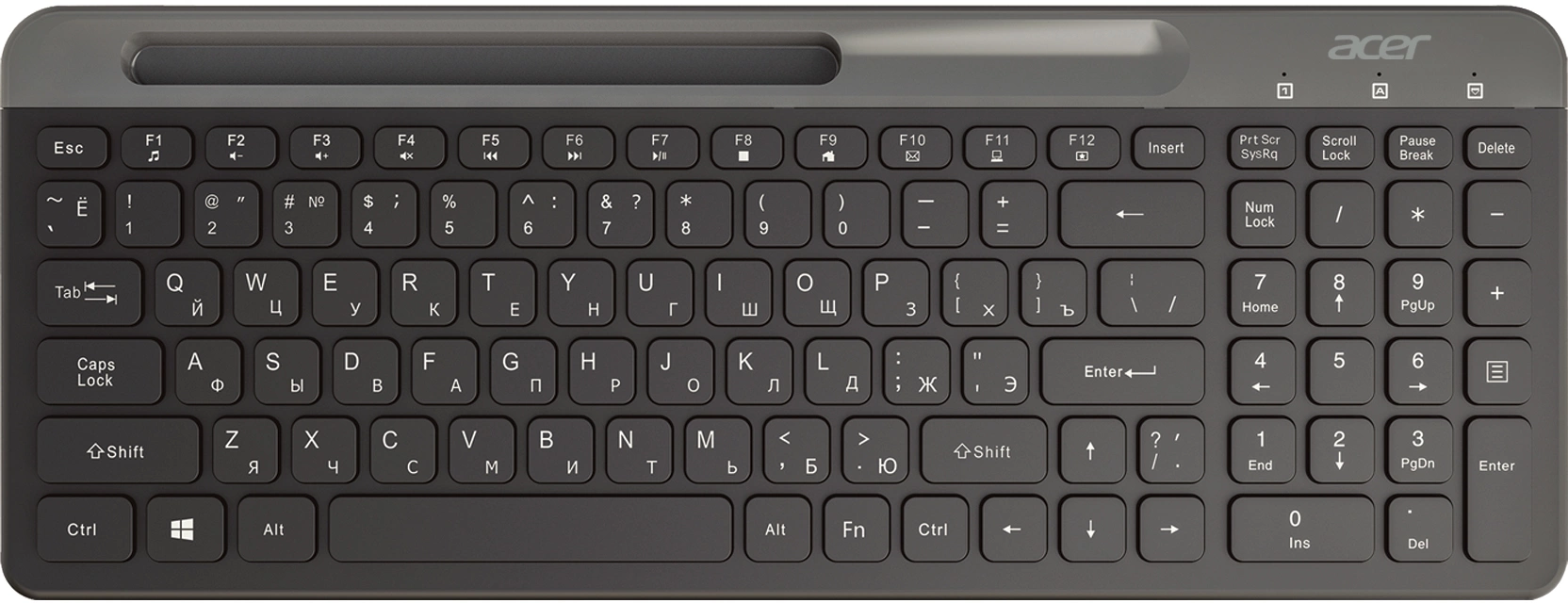 Клавиатура + мышь Acer OCC402 клав:черный мышь:черный USB беспроводная slim Multimedia (ZL.ACCCC.018) — миниатюра 3
