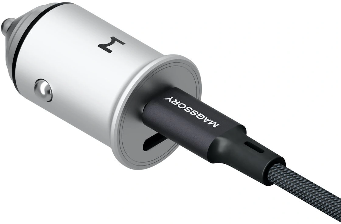 Автомобильное зар./устр. Magssory cch002 45W 3A+2.25A (PD+QC+AFC) USB Type-C универсальное темно-серый — миниатюра 2
