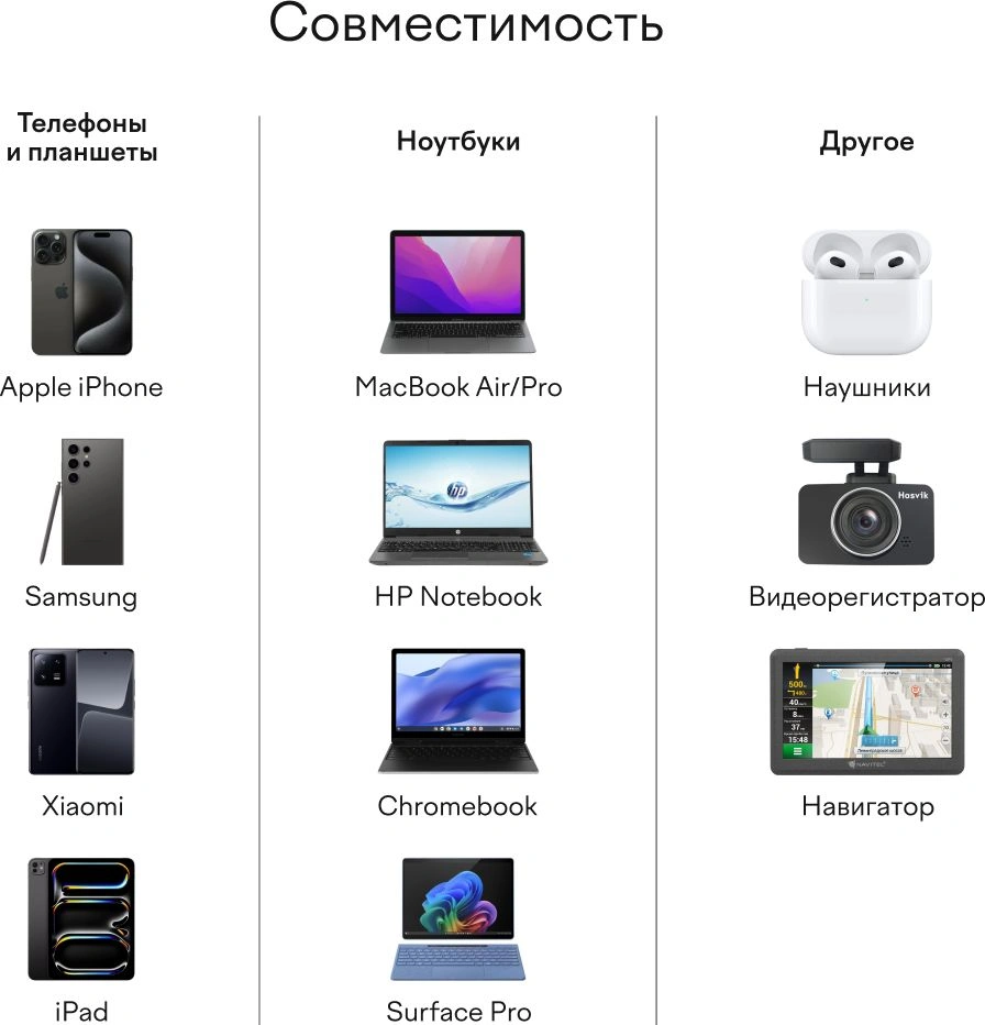Автомобильное зар./устр. Magssory cch002 45W 3A+2.25A (PD+QC+AFC) USB Type-C универсальное темно-серый — миниатюра 9
