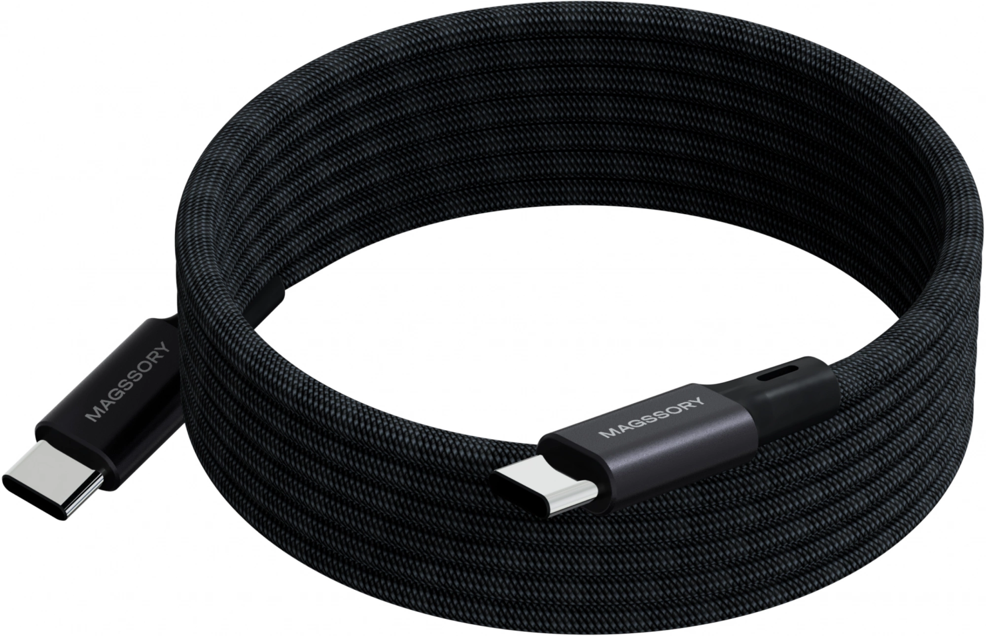 Кабель Magssory CBL001 USB Type-C (m)-USB Type-C (m) 1.2м черный коробка — фото 1