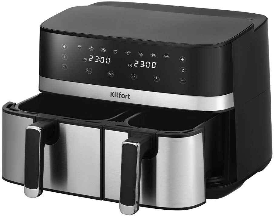 Аэрогриль Kitfort КТ-2261 8.2л 2700Вт черный/серебристый — миниатюра 2