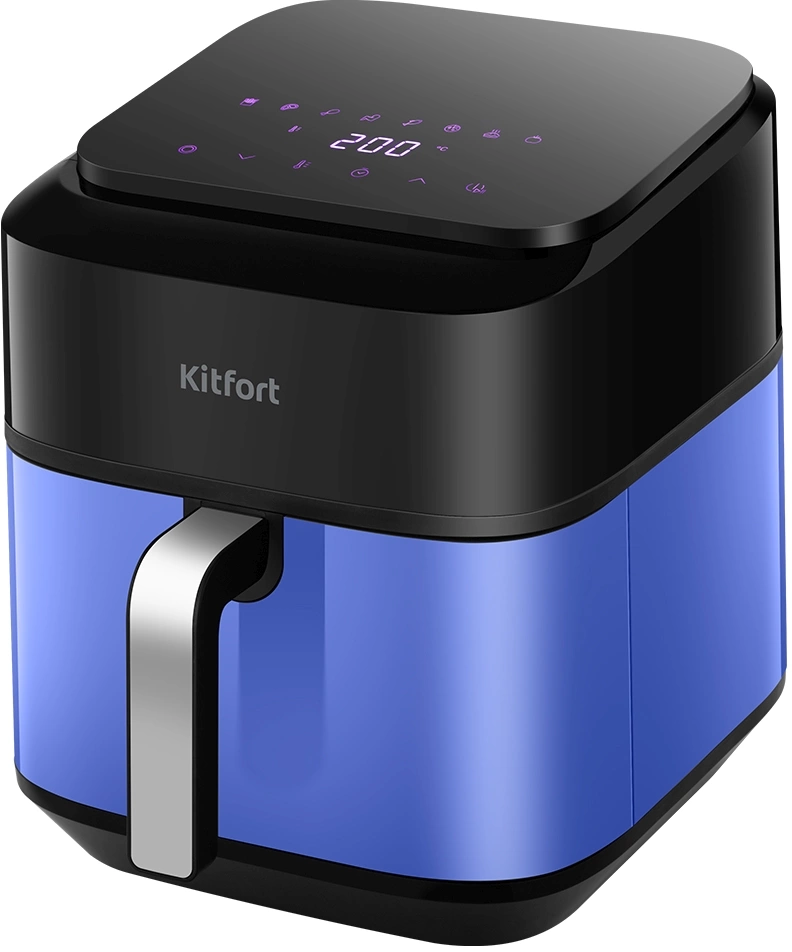 Аэрогриль Kitfort КТ-2263 6.3л 1800Вт синий/черный — миниатюра 2