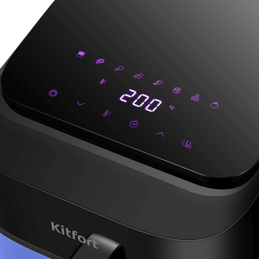 Аэрогриль Kitfort КТ-2263 6.3л 1800Вт синий/черный — миниатюра 3