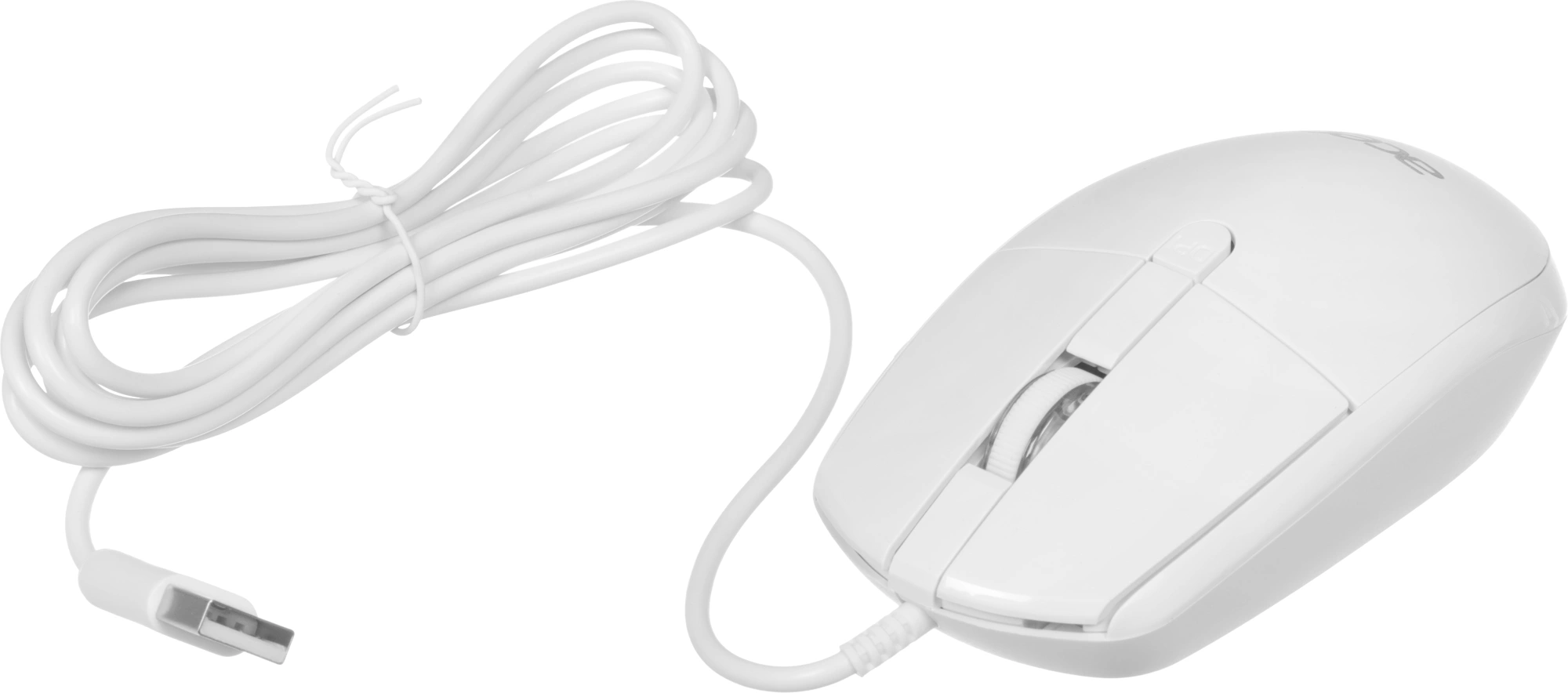 Мышь Acer OMW401 белый оптическая 2000dpi USB 4but (ZL.MCEEE.030) — миниатюра 6