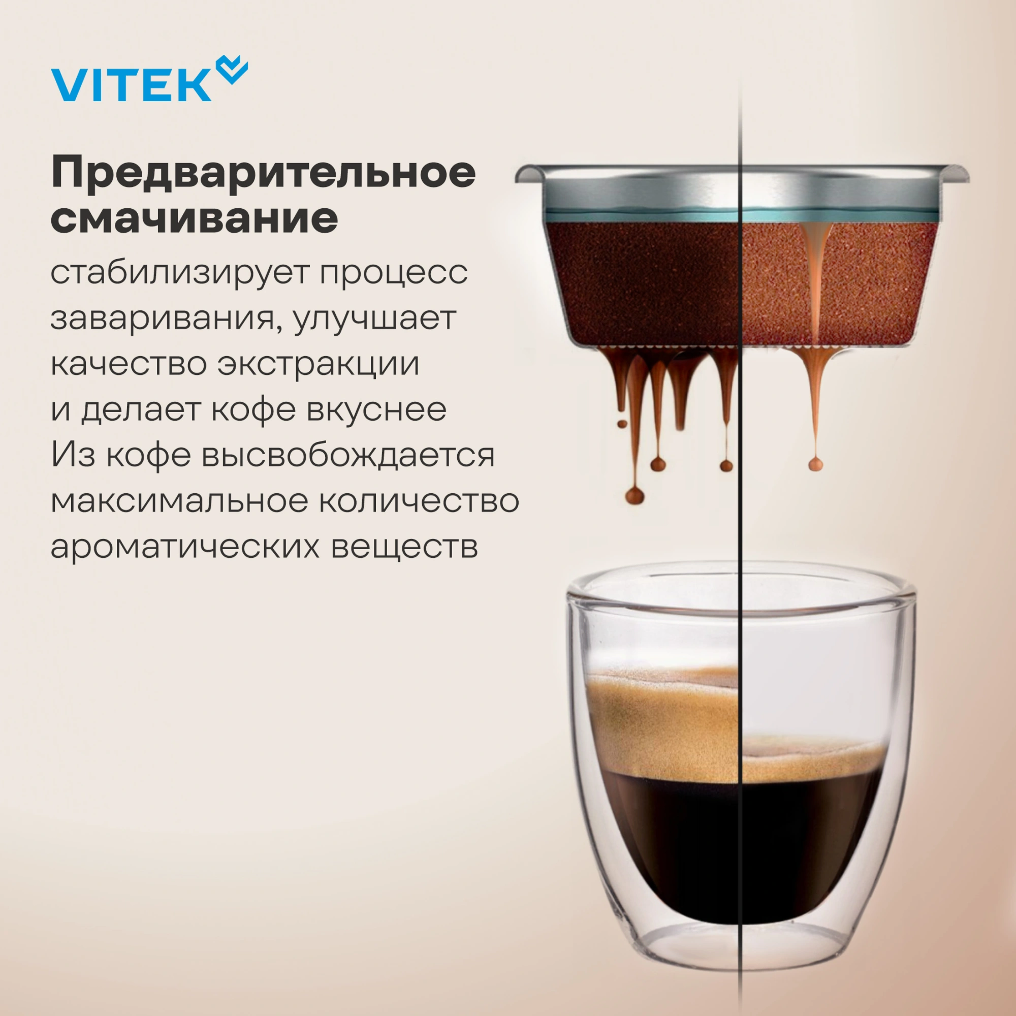 Кофеварка рожковая Vitek VT-CME1501 1350Вт черный — миниатюра 6