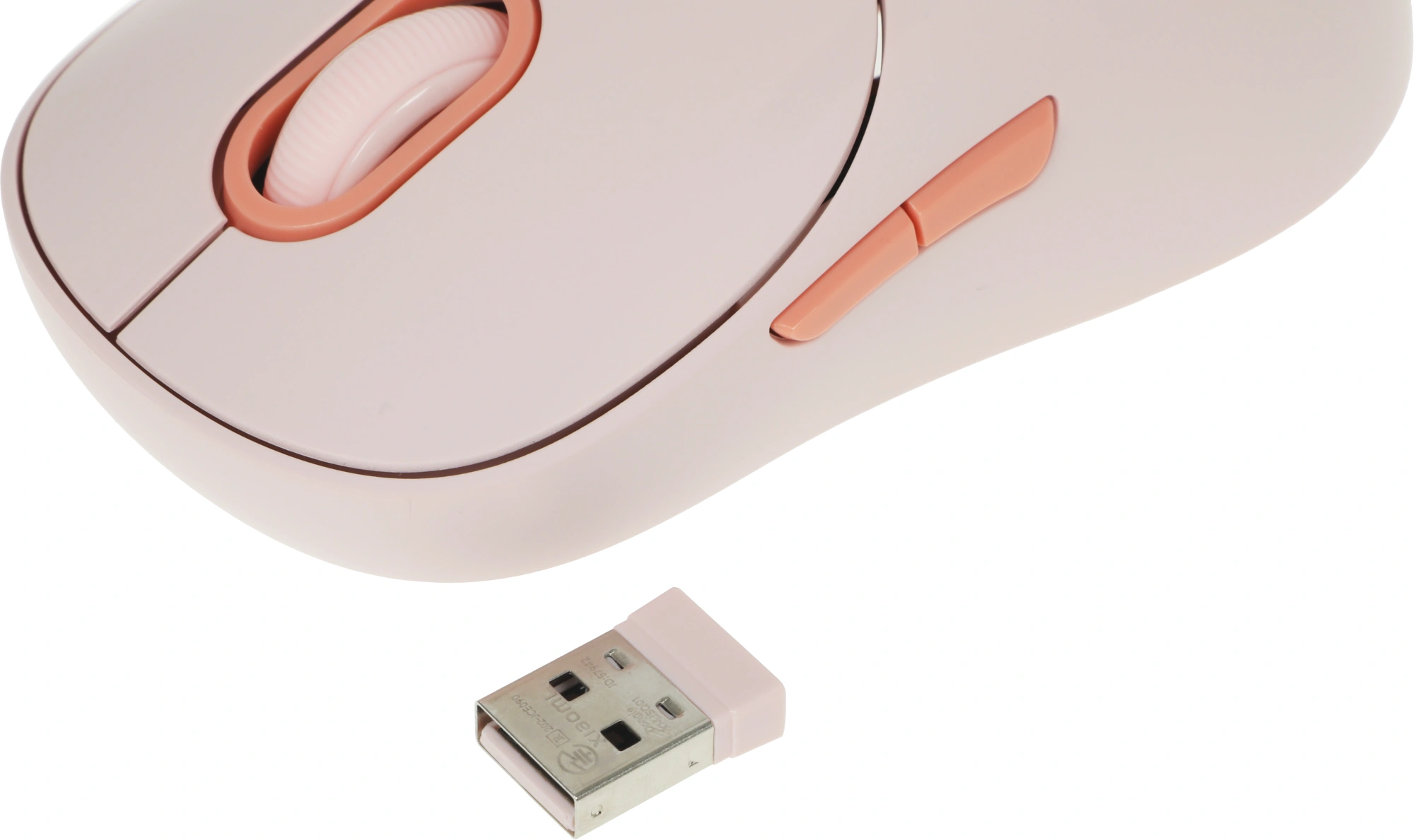 Мышь Xiaomi Wireless Mouse 3 розовый оптическая 1200dpi silent беспров. BT/Radio USB для ноутбука 4but (BHR8911GL) — миниатюра 6