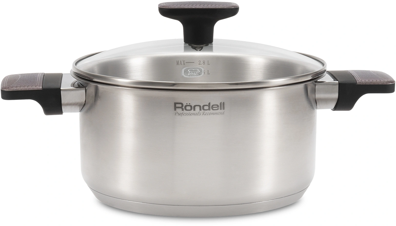 Кастрюля Rondell Chambray RDS-1955 2.8л. d=20см (с крышкой) стальной — миниатюра 2