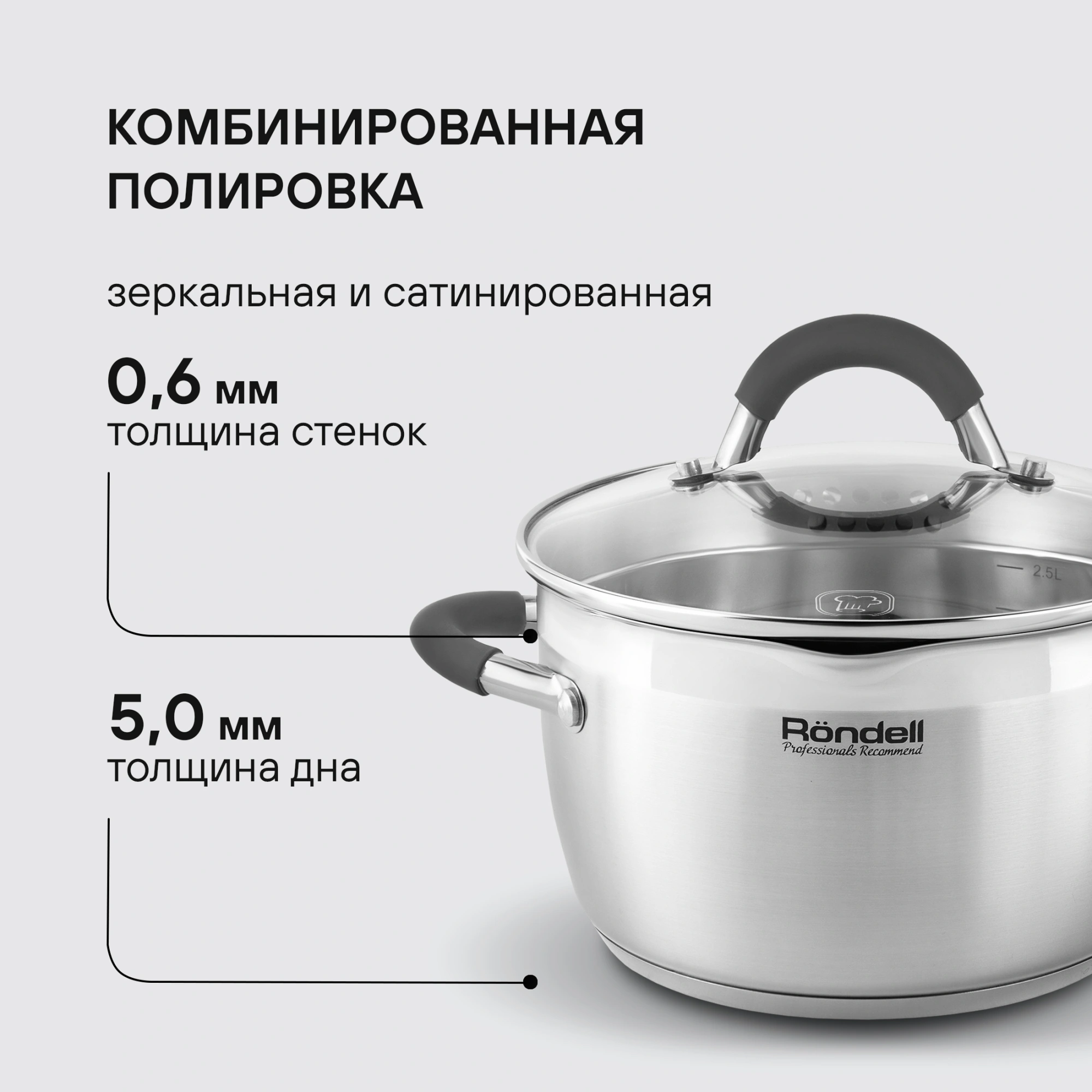 Набор посуды Rondell Flamme RDS-1957 7 предметов — миниатюра 22