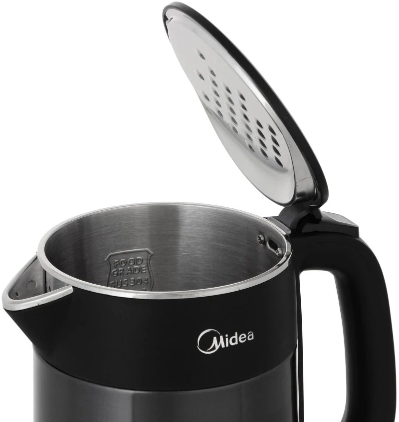 Чайник электрический Midea МК-8076 1.5л. 2200Вт черный корпус: металл/пластик — миниатюра 8