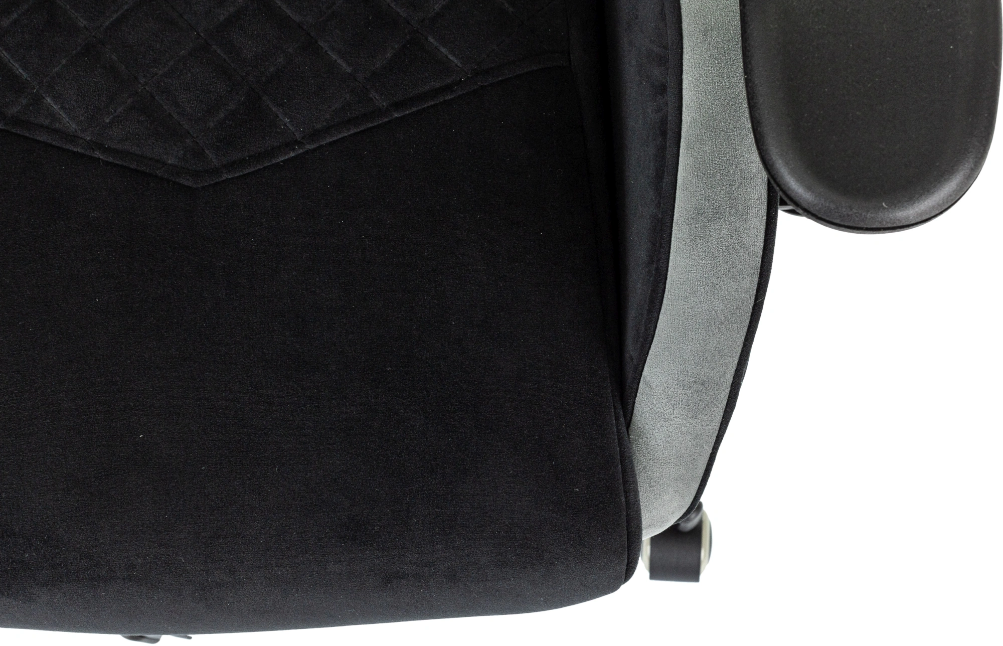 Кресло игровое Knight Regal Fabric черный/серый искусственная замша с подголов. крестов. металл — миниатюра 11