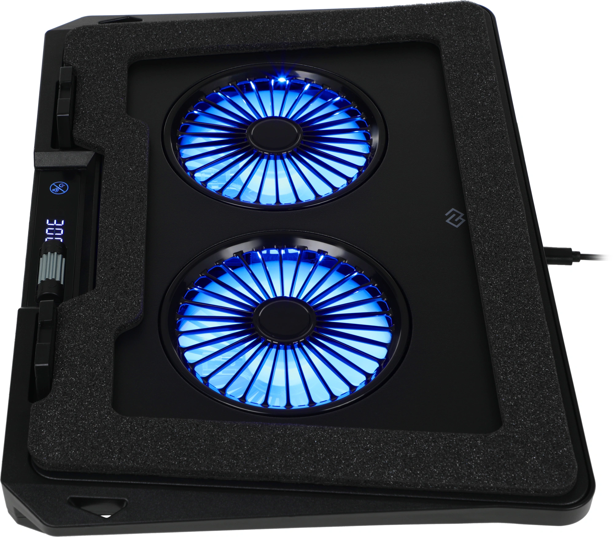 Подставка для ноутбука Digma D-NCP170-2x110RGB 18" 400x288x45мм 52дБ 2xUSB 2x 110ммFAN 1250г Fan-control металл/пластик черный — миниатюра 2