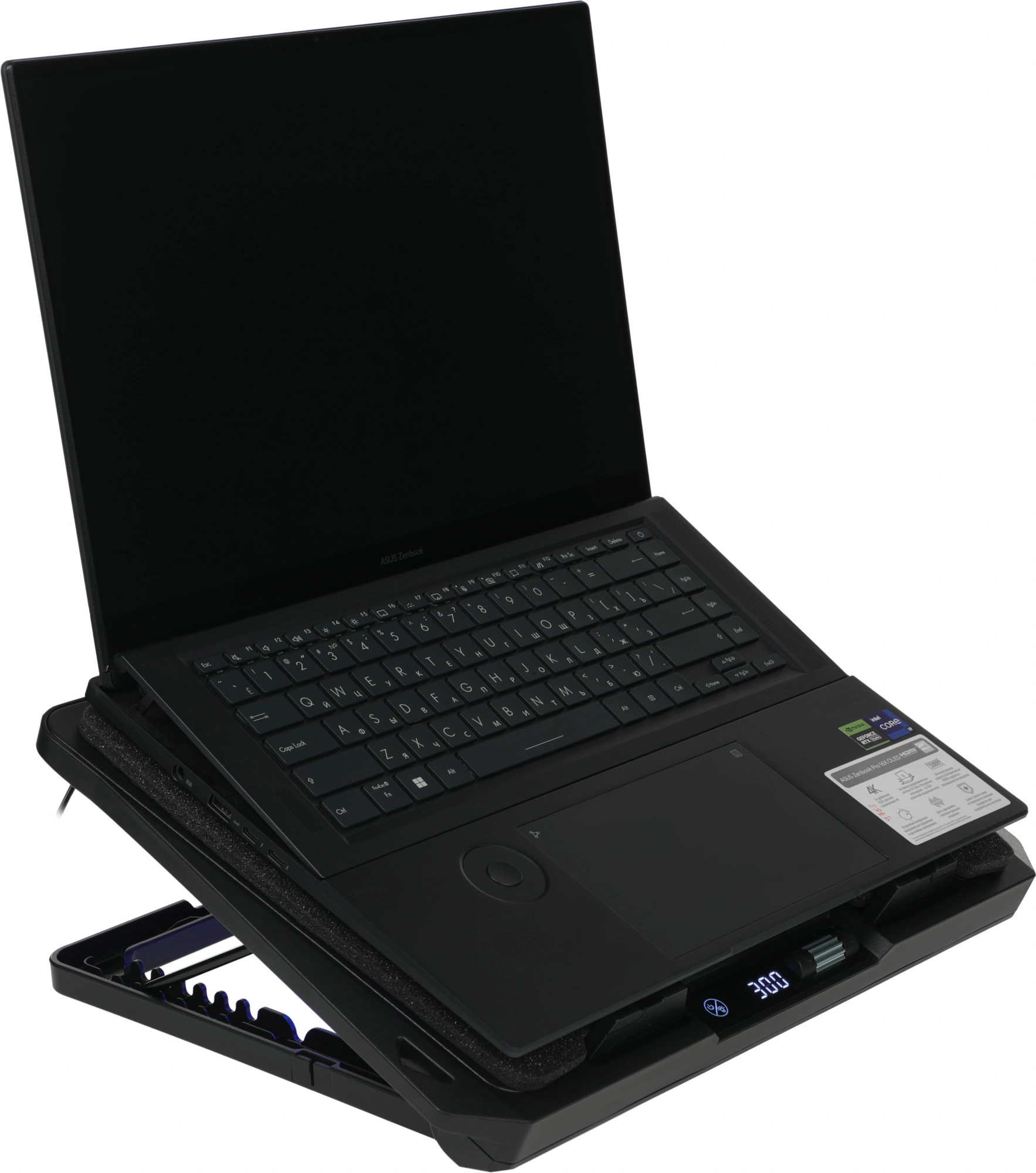 Подставка для ноутбука Digma D-NCP170-2x110RGB 18" 400x288x45мм 52дБ 2xUSB 2x 110ммFAN 1250г Fan-control металл/пластик черный — миниатюра 5