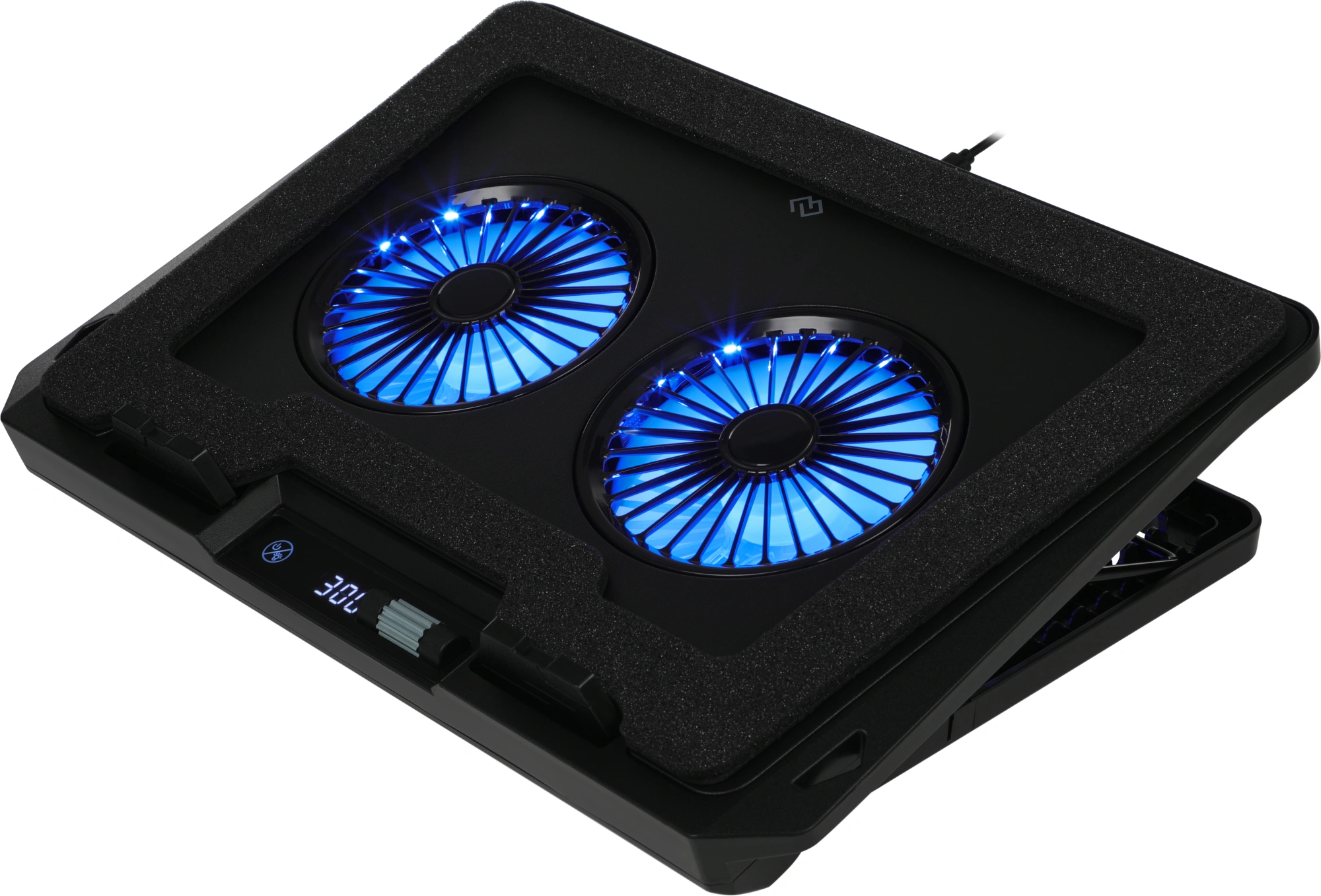Подставка для ноутбука Digma D-NCP170-2x110RGB 18" 400x288x45мм 52дБ 2xUSB 2x 110ммFAN 1250г Fan-control металл/пластик черный — миниатюра 6