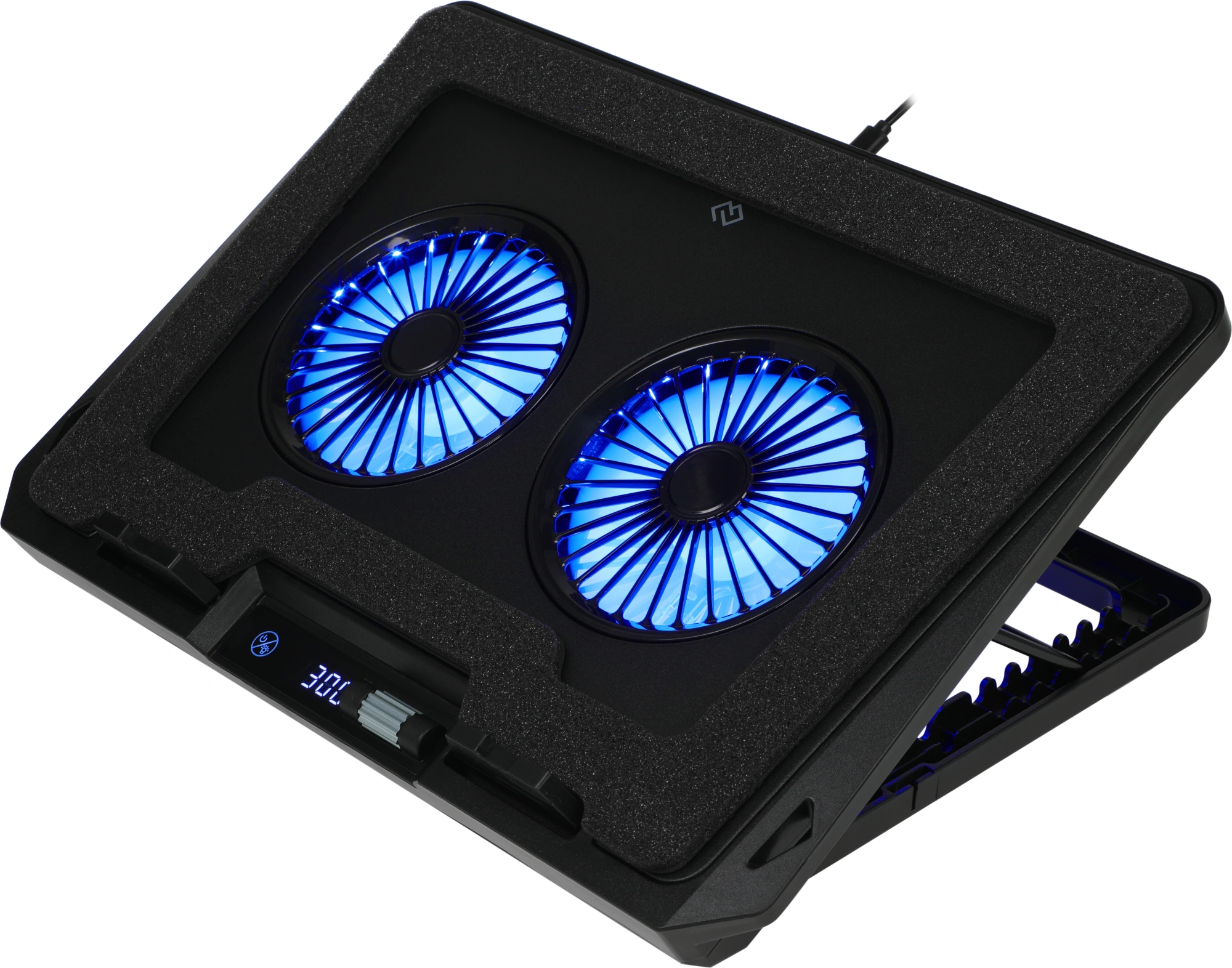 Подставка для ноутбука Digma D-NCP170-2x110RGB 18" 400x288x45мм 52дБ 2xUSB 2x 110ммFAN 1250г Fan-control металл/пластик черный — миниатюра 7