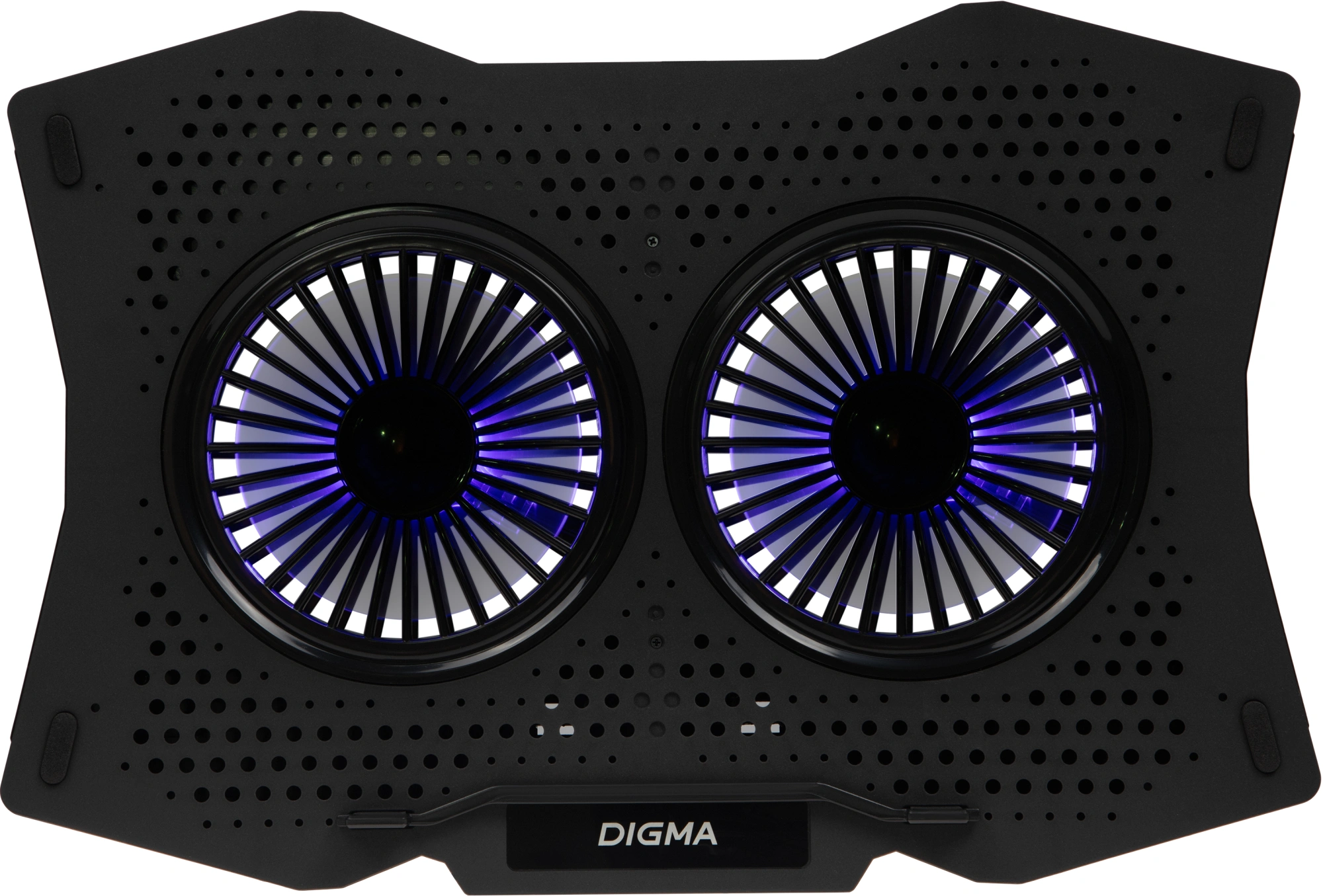 Подставка для ноутбука Digma D-NCP180-2x110 18" 410x280x34мм 20дБ 2xUSB 2x 110ммFAN 700г пластик ABS черный
