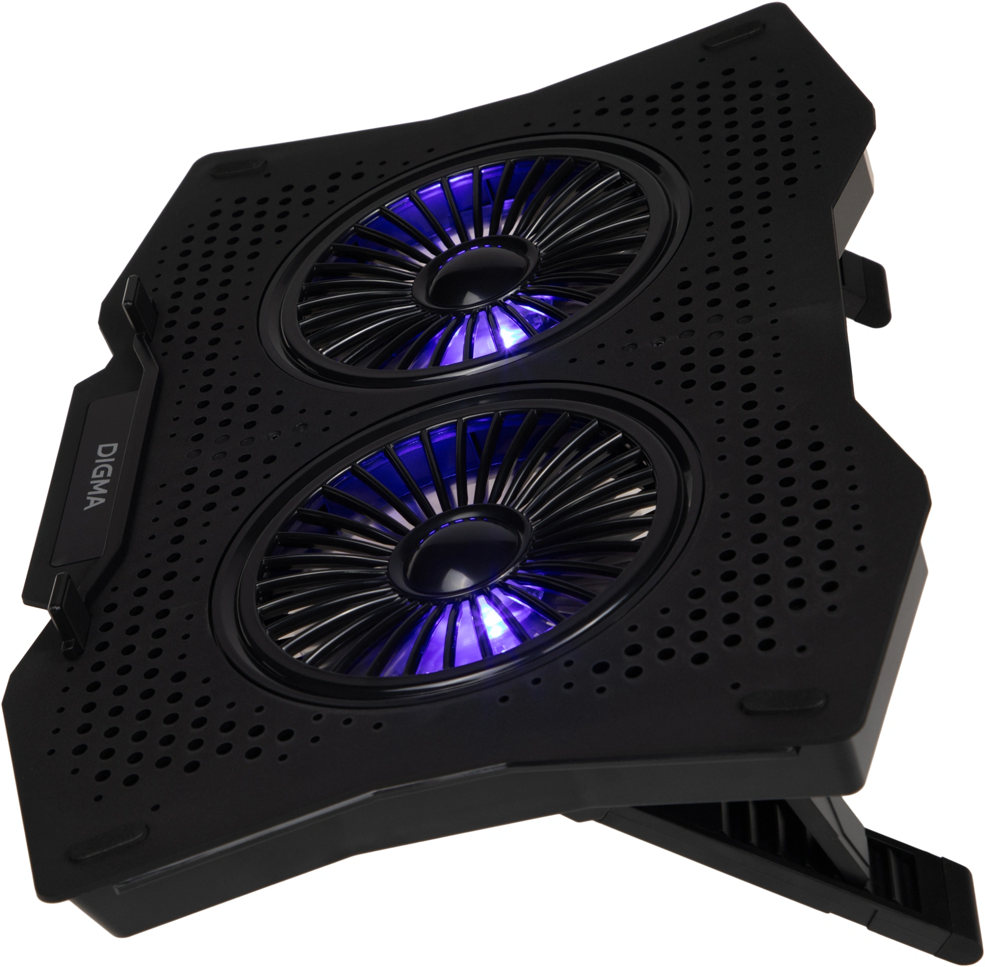 Подставка для ноутбука Digma D-NCP180-2x110 18" 410x280x34мм 20дБ 2xUSB 2x 110ммFAN 700г пластик ABS черный — миниатюра 3