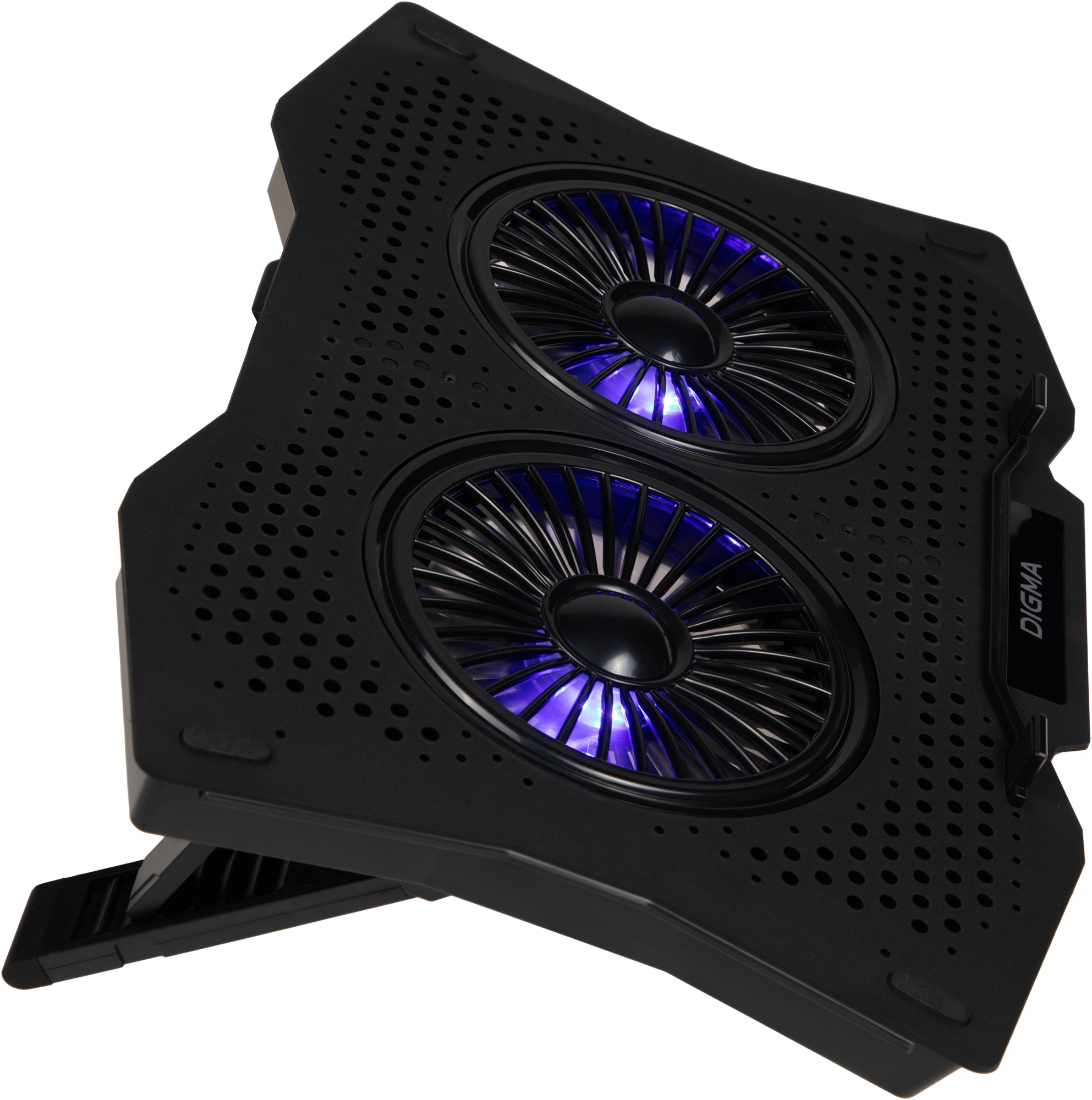Подставка для ноутбука Digma D-NCP180-2x110 18" 410x280x34мм 20дБ 2xUSB 2x 110ммFAN 700г пластик ABS черный — миниатюра 4