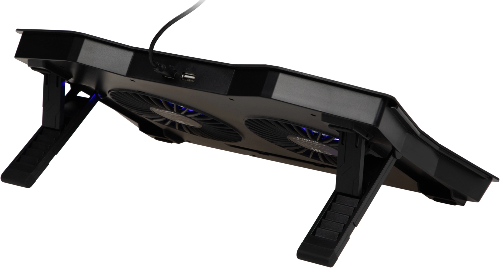Подставка для ноутбука Digma D-NCP180-2x110 18" 410x280x34мм 20дБ 2xUSB 2x 110ммFAN 700г пластик ABS черный — миниатюра 5