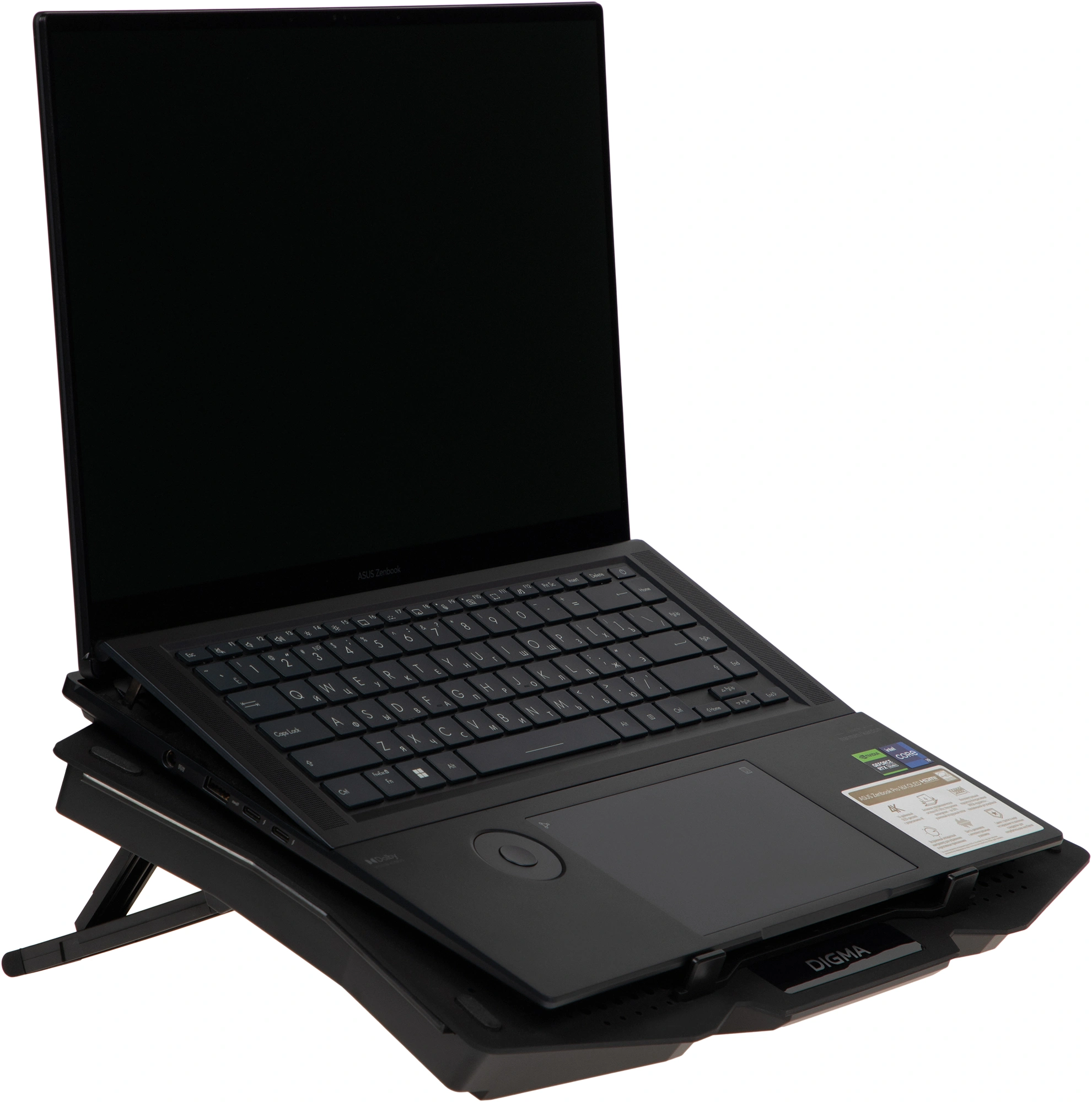 Подставка для ноутбука Digma D-NCP180-2x110 18" 410x280x34мм 20дБ 2xUSB 2x 110ммFAN 700г пластик ABS черный — миниатюра 6