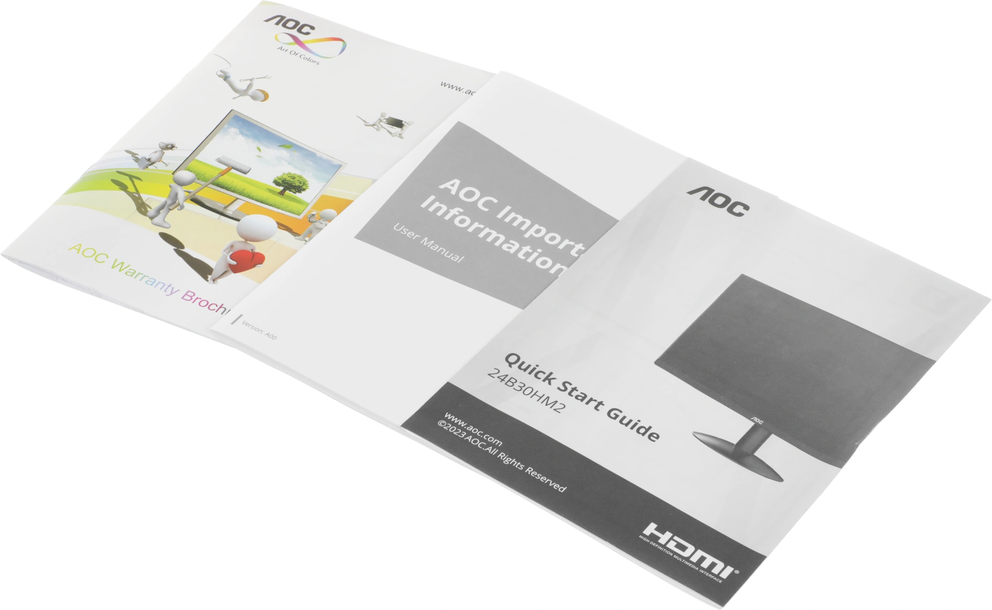 Монитор AOC 23.8" Value Line 24B30HM2 черный VA LED 4ms 16:9 HDMI матовая 250cd 178гр/178гр 1920x1080 100Hz VGA FHD 2.44кг — миниатюра 12