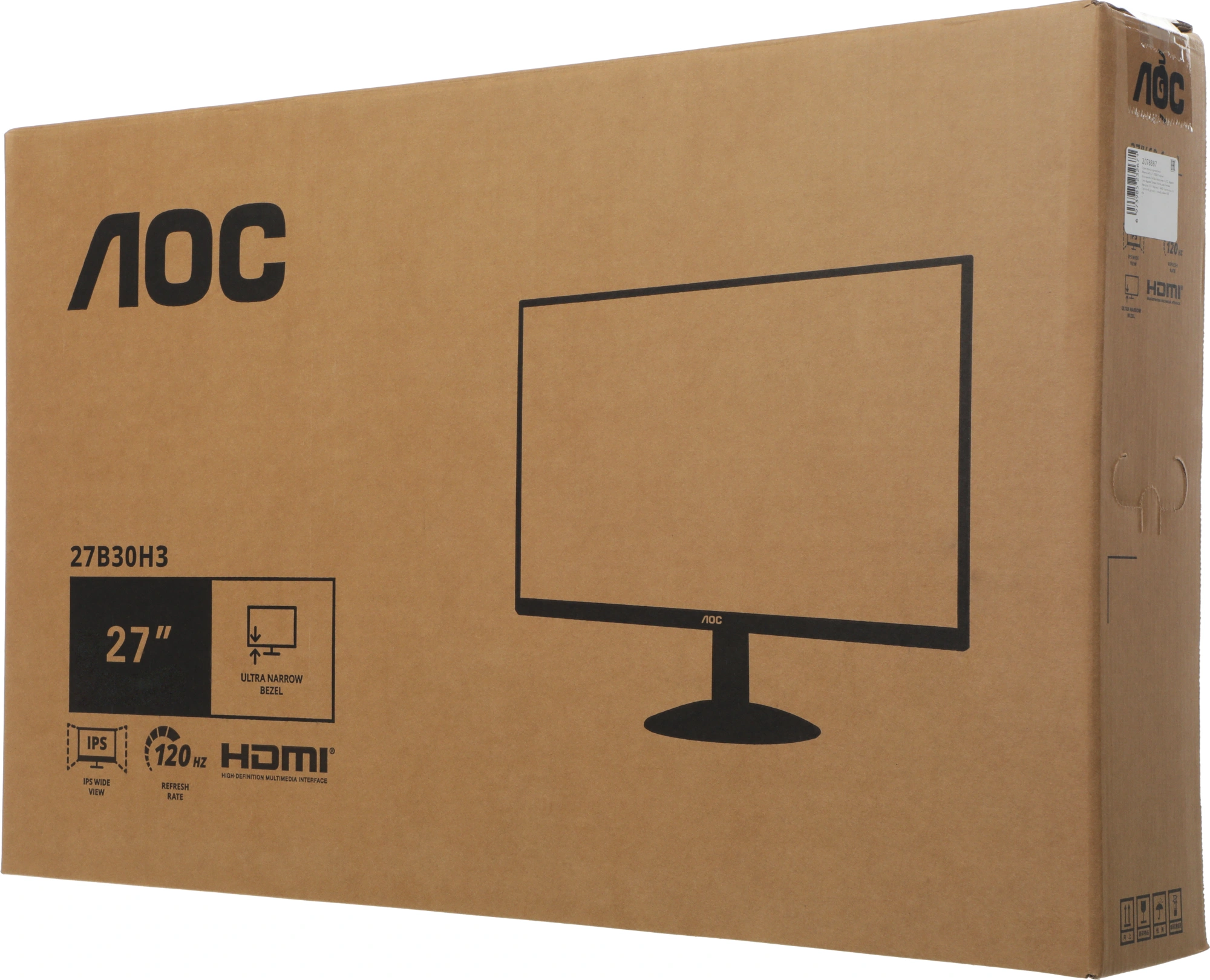 Монитор AOC 27" 27B30H3 черный IPS LED 16:9 HDMI матовая 300cd 178гр/178гр 1920x1080 120Hz VGA FHD 2.94кг — миниатюра 16