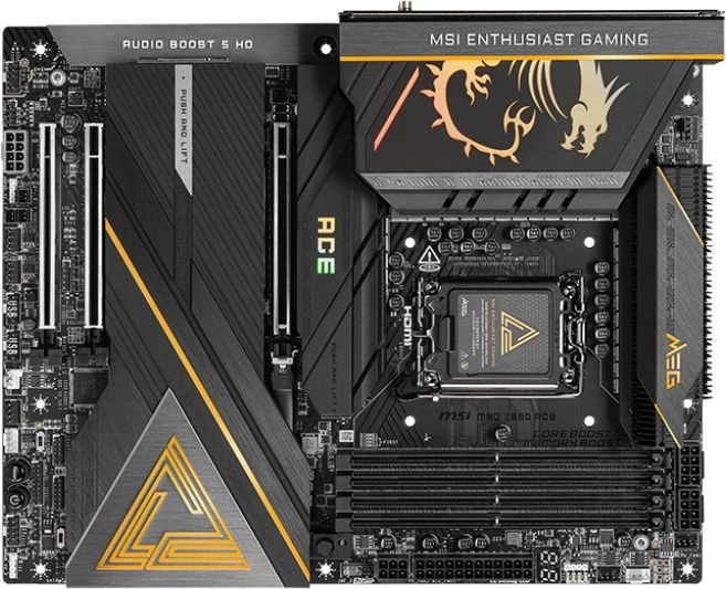 Материнская плата MSI MEG Z890 ACE Soc-1851 Intel Z890 4xDDR5 ATX AC`97 8ch(7.1) 10Gigabit RAID+HDMI — фото 1