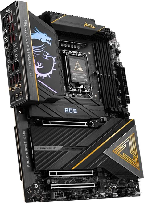 Материнская плата MSI MEG Z890 ACE  Soc-1851 Intel Z890 4xDDR5 ATX AC`97 8ch(7.1) 10Gigabit RAID+HDMI — миниатюра 3