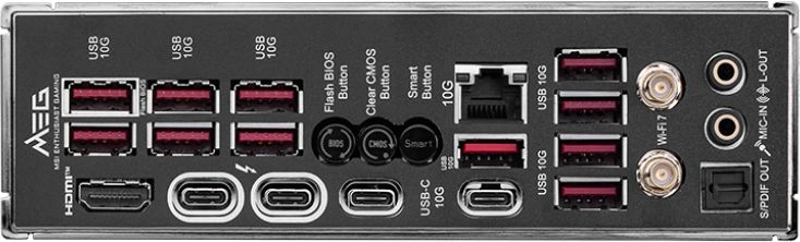 Материнская плата MSI MEG Z890 ACE  Soc-1851 Intel Z890 4xDDR5 ATX AC`97 8ch(7.1) 10Gigabit RAID+HDMI — миниатюра 4