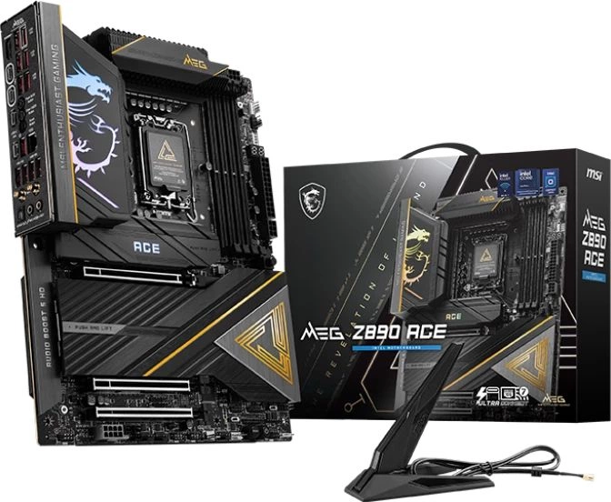 Материнская плата MSI MEG Z890 ACE  Soc-1851 Intel Z890 4xDDR5 ATX AC`97 8ch(7.1) 10Gigabit RAID+HDMI — миниатюра 5