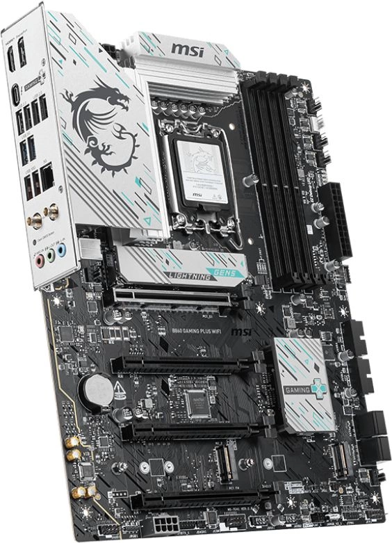 Материнская плата MSI B860 GAMING PLUS WIFI Soc-1851 Intel B860 4xDDR5 ATX AC`97 8ch(7.1) 5Gigabit RAID+HDMI+DP — миниатюра 2
