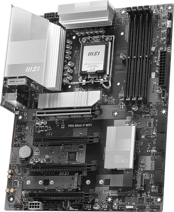 Материнская плата MSI PRO B860-P WIFI Soc-1851 Intel B860 4xDDR5 ATX AC`97 8ch(7.1) 5Gigabit RAID+HDMI+DP — миниатюра 2