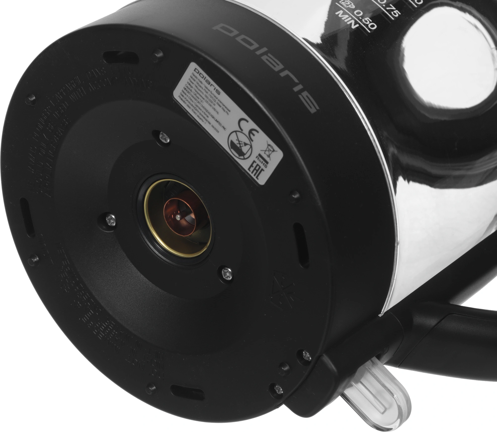 Чайник электрический Polaris PWK 1797CGL 1.8л. 2200Вт черный корпус: стекло/пластик — миниатюра 10