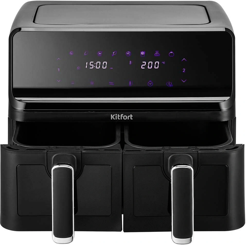 Аэрогриль Kitfort КТ-2265 8.6л 2700Вт черный/серебристый — миниатюра 3