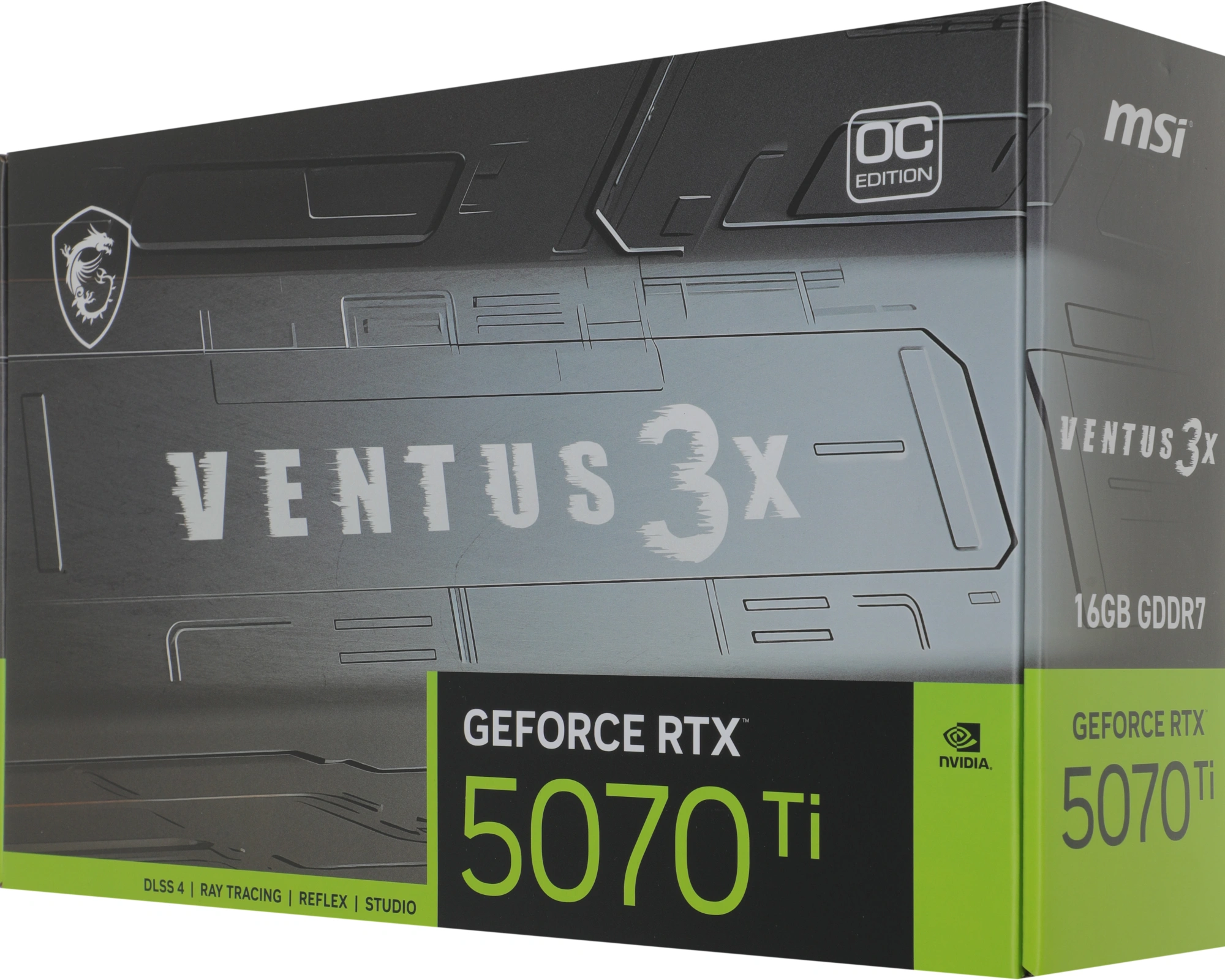 Видеокарта MSI PCI-E 5.0 RTX 5070 TI 16G VENTUS 3X OC NVIDIA GeForce RTX 5070TI 16Gb 256bit GDDR7 2482/28000 HDMIx1 DPx3 HDCP Ret — миниатюра 11
